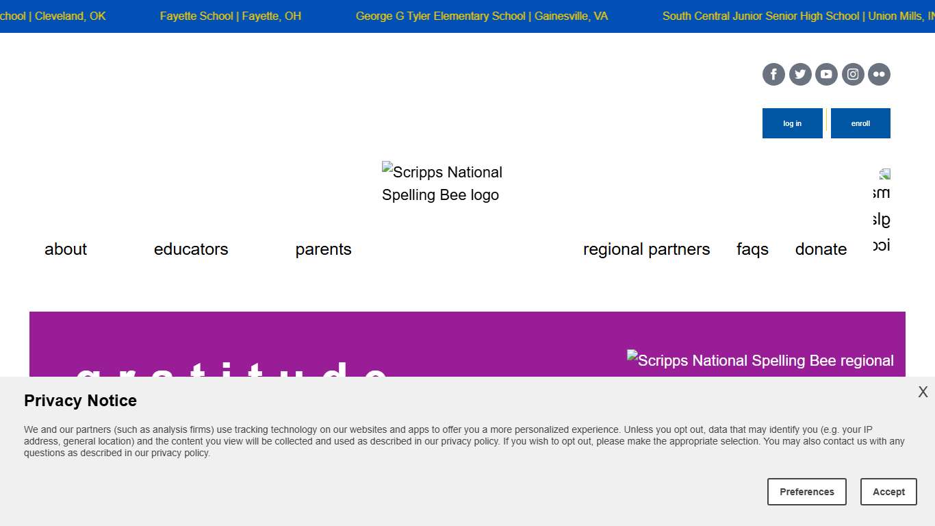 Regional Partners Scripps National Spelling Bee